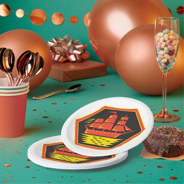 Plato De Papel Placas históricas de papel para barcos clipper (Subido por el creador)