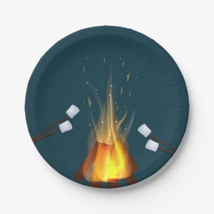 Plato De Papel Placas incendiadas de cumpleaños