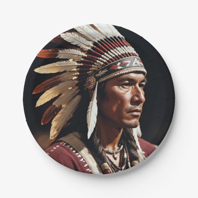 Plato De Papel Placas indias (Anverso)