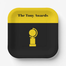 Plato De Papel Placas inspiradas en los Premios Tony Playbill