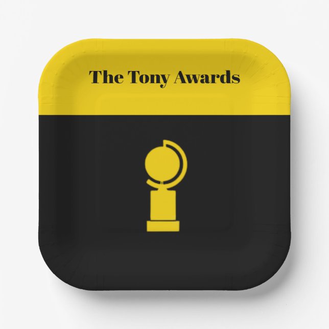 Plato De Papel Placas inspiradas en los Premios Tony Playbill (Anverso)