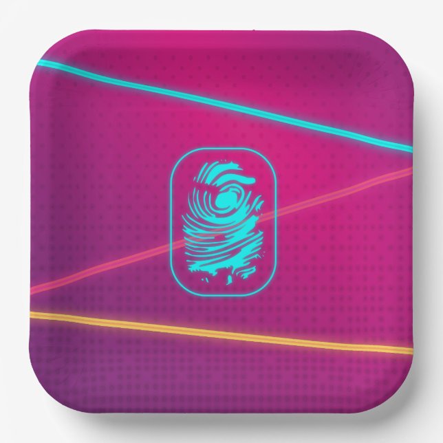 Plato De Papel Placas láser Fiesta de espías para chicas (Anverso)