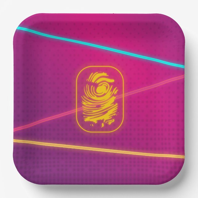 Plato De Papel Placas láser Fiesta de espías para chicas (Anverso)