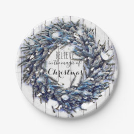 Plato De Papel Placas mágicas de fiestas navideñas para navidades