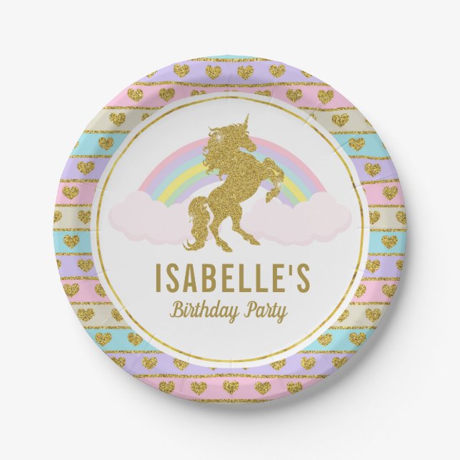 Plato De Papel Placas mágicas de la fiesta de cumpleaños del (Anverso)