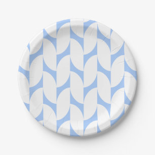 Plato De Papel Placas modernas de papel de banda de Petal azul