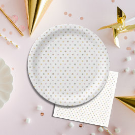 Plato De Papel Placas modernas de papel Polkadot
