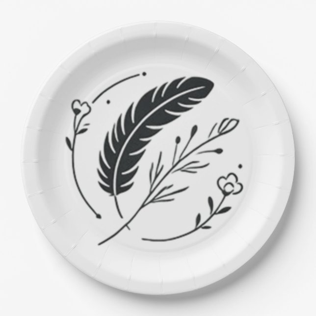 Plato De Papel Placas o placas de papel desechables (Anverso)