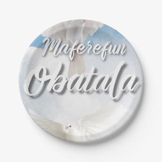 Plato De Papel placas obatala