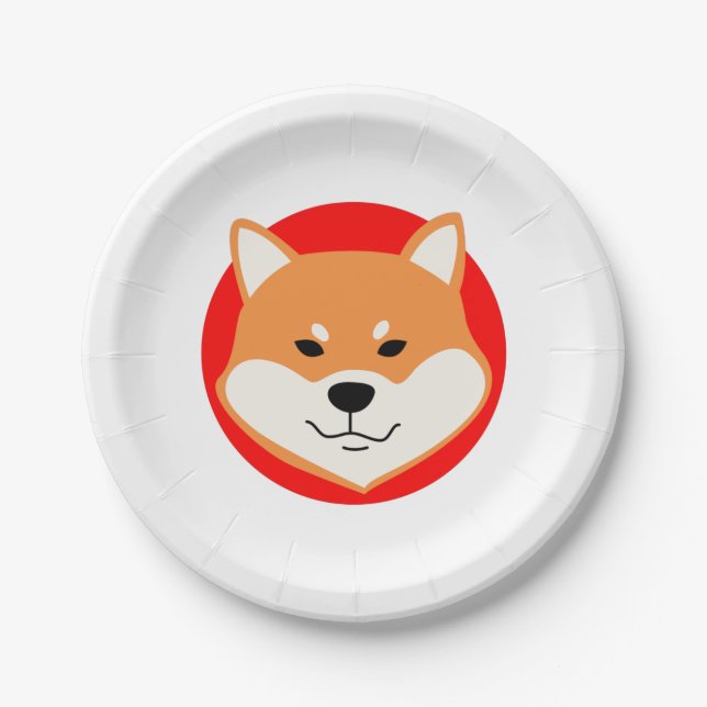 Plato De Papel Placas originales de papel Shiba Inu (Anverso)