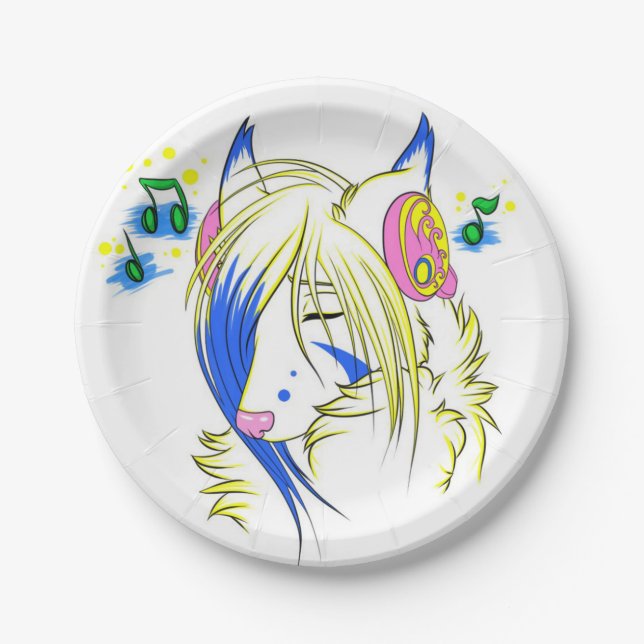 Plato De Papel Placas para amantes de la música (Anverso)