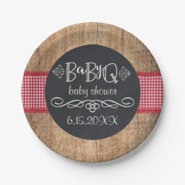 Plato De Papel Placas para Fiestas BBQ Baby Shower
