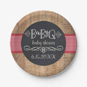 Plato De Papel Placas para Fiestas BBQ Baby Shower