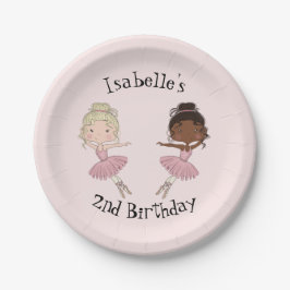 Plato De Papel Placas personalizadas de Ballerina Fiesta