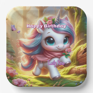 Plato De Papel Placas personalizadas de la fiesta de cumpleaños d