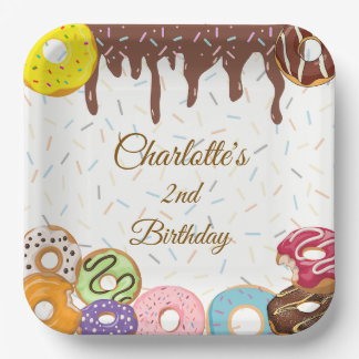 Plato De Papel Placas personalizadas de papel de cumpleaños para