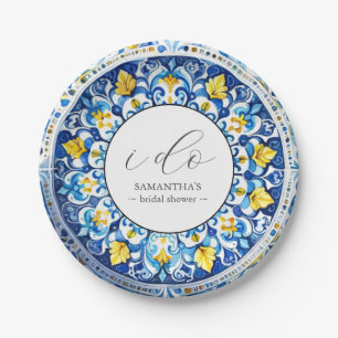 Plato De Papel Placas personalizadas de papel de ducha de novia e