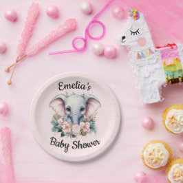 Plato De Papel Placas personalizadas de papel de ducha para bebés