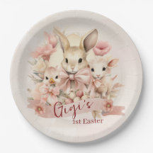 Placas personalizadas de Pascua para Bunny, Chick 