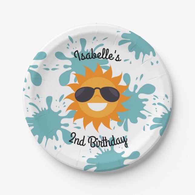 Plato De Papel Placas personalizadas del Fiesta del grupo de salp (Anverso)