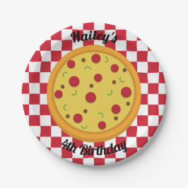 Plato De Papel Placas personalizadas Fiesta Pizza