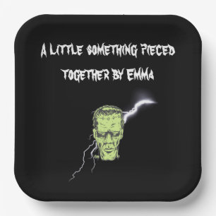 Plato De Papel Placas personalizadas, Frankenstein Halloween