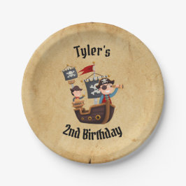 Plato De Papel Placas personalizadas piratas Fiestas