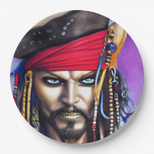 Plato De Papel Placas piratas de papel