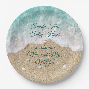 Plato De Papel Placas redondas de papel Mr. y Mrs. McGee de 9"