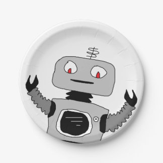 Plato De Papel Placas Robot AI De Papel Para Niños Fiesta De Cump
