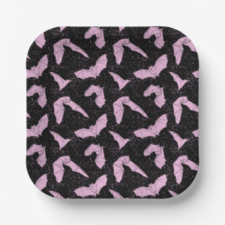 Plato De Papel Placas rosadas de papel para bates