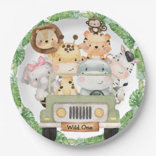 Plato De Papel Placas salvajes de Safari