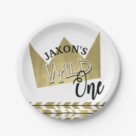 Plato De Papel Placas salvajes de un cumpleaños de las placas de