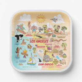 Plato De Papel Placas soleadas de papel de SoCal