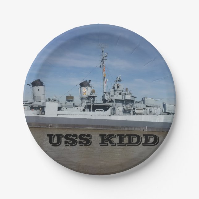 Plato De Papel placas USS KIDD (Anverso)