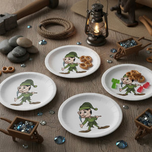 Plato De Papel Placas verdes de papel enano