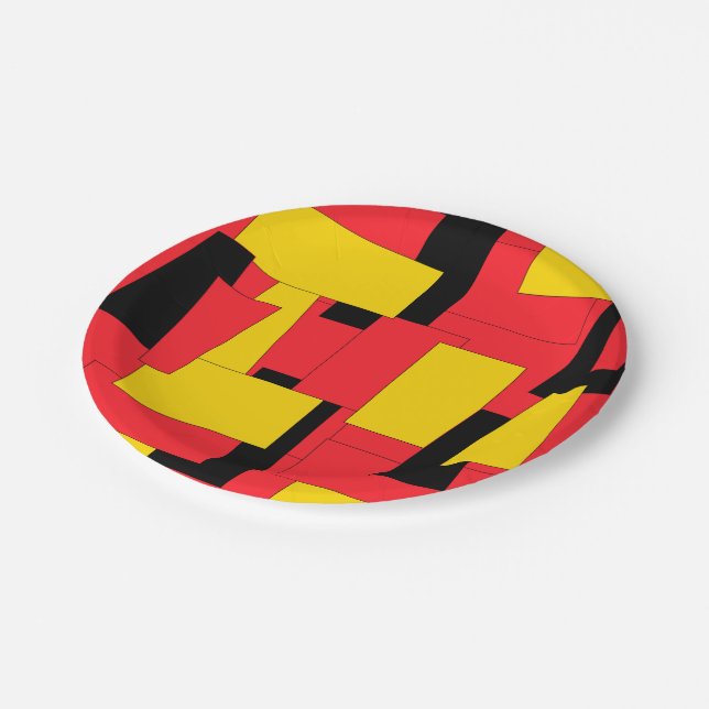 Plato De Papel Placer geométrico (Angular)