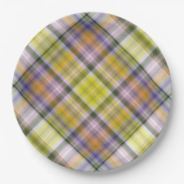 Plato De Papel Plaid - Patel (anglado)