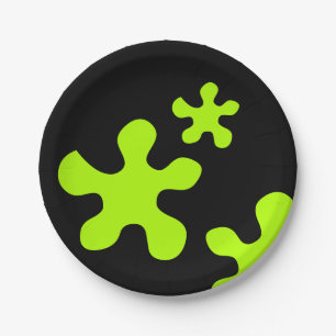 Plato De Papel plancha de papel de fiesta negro, lima de lima ver