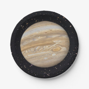 Plato De Papel Planet Jupiter Starry Placas de papel Sky