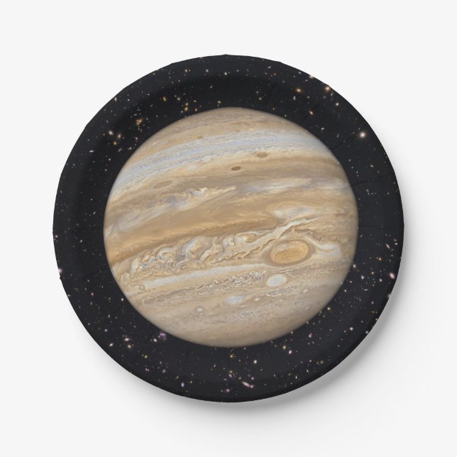 Plato De Papel Planet Jupiter Starry Placas de papel Sky (Anverso)