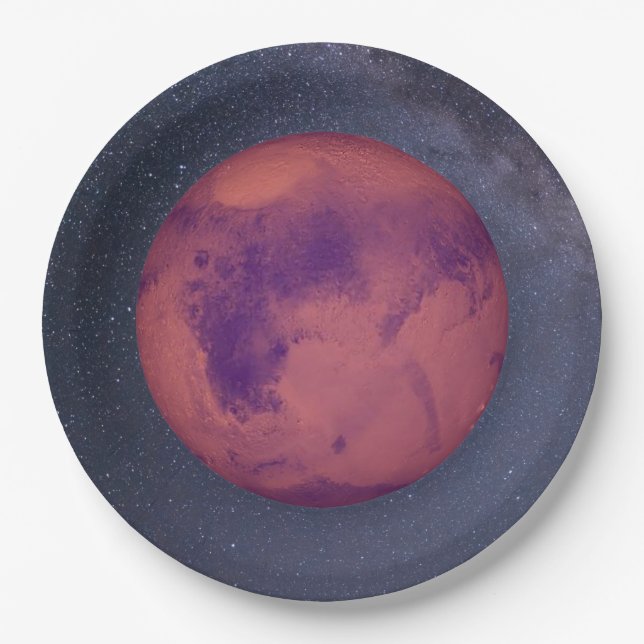 Plato De Papel Planet Mars (Anverso)