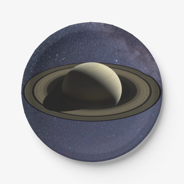 Plato De Papel Planet Saturn (Anverso)