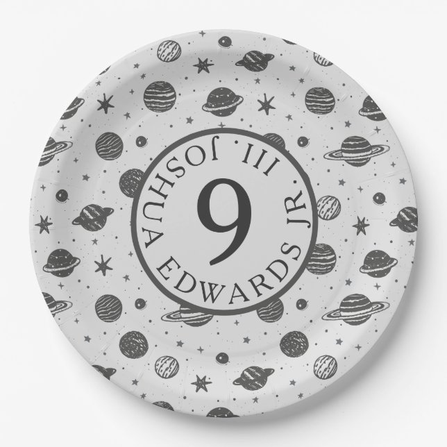 Plato De Papel Planetas (Anverso)