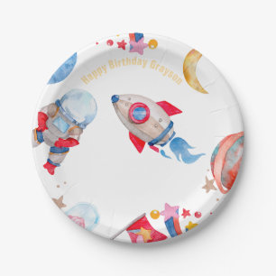 Plato De Papel Planetas del espacio ultraterrestre