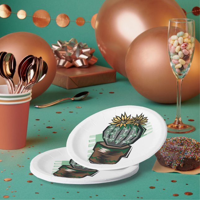 Plato De Papel Planta De Cactus En Una Caza (Subido por el creador)