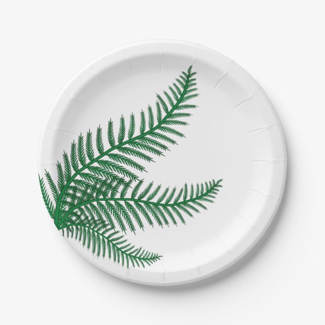 Plato De Papel Planta de papel Fiesta Fern (Anverso)