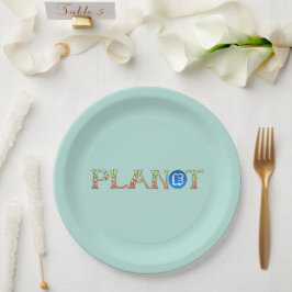 Plato De Papel Planta para nuestro planeta