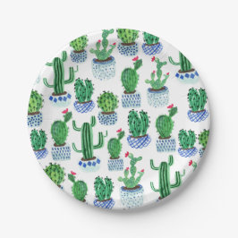 Plato De Papel Plantas de cactus de agua