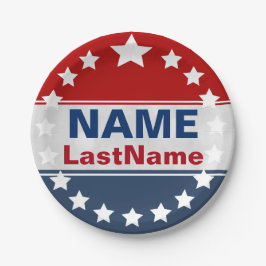 Plato De Papel Plantilla de encargo de la campaña